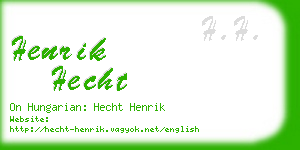 henrik hecht business card